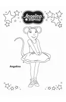 Angelina Ballerina kleurplaat 2